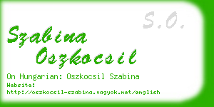 szabina oszkocsil business card